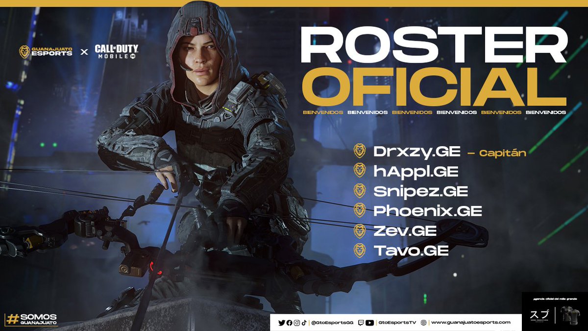 𝗘𝗹 𝗚𝗧𝗢 𝗿𝗲𝗴𝗿𝗲𝘀𝗮 𝗮 𝗖𝗮𝗹𝗹 𝗼𝗳 𝗗𝘂𝘁𝘆 𝗠𝗼𝗯𝗶𝗹𝗲 🦁☢️🔥

Ellos serán los encargados de defender al equipo en competencias y dejar al GTO en lo más alto. 🦁🏆👊🏼

¡Bienvenidos a la familia, hoy se convierten en leones! 🦁🖤💛

#SomosGuanajuato