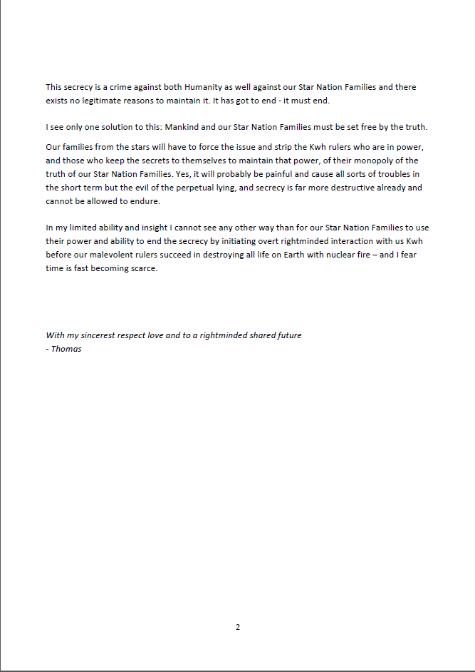 Thomas_Dahl's tweet photo. @SandiaWisdom Dear Su
I have a request for you and I hope you can help.
Can you relay the attached letter herein this tweet to Tlkm please?

Thank you and Much Love🤲🕯️
- Thomas https://t.co/vywOwTowBR