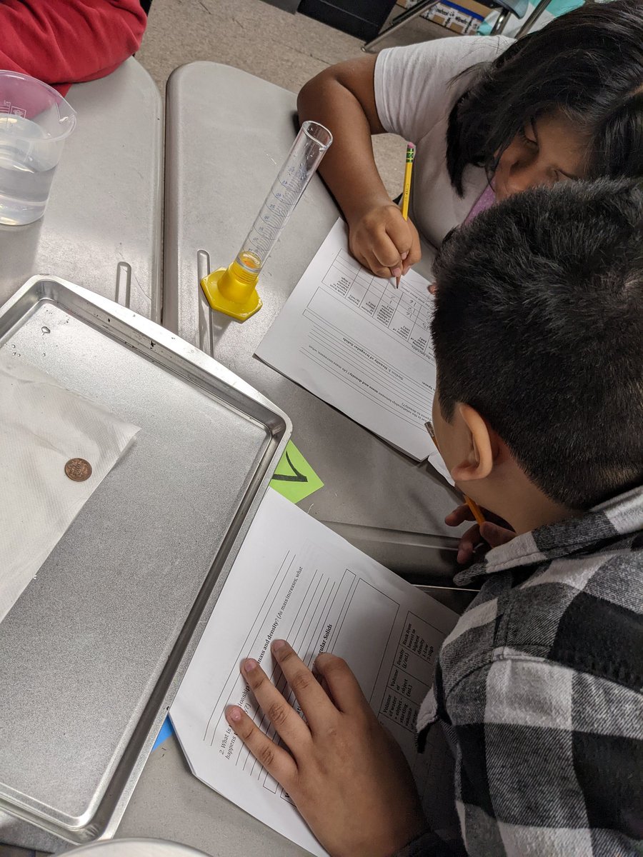 Exploring density is more than sink or float, it's calculating, measuring and understanding the amount of density compared to water. My students are rocking this lab. 
#WeAreCMS #FutureScientist #TheClevelandWay