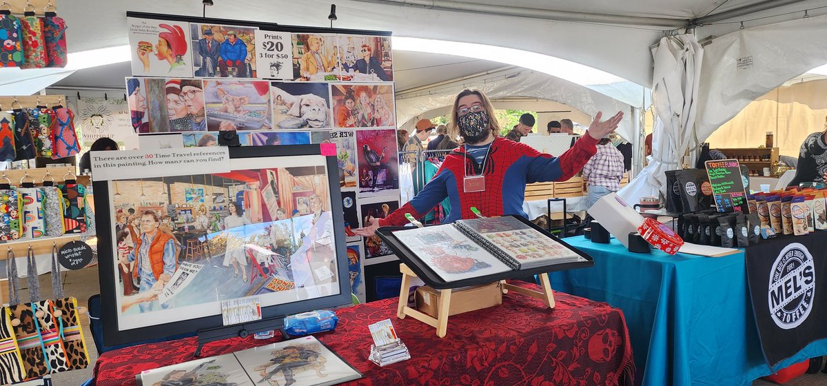 JRlllustrations's tweet photo. all set up at #DIYpsi2022 🤓🥰

#art #artist #traditionalart #illustrator #copicart #popculture #ypsilanti #michigan  #JesseRubenfeldIllustrations
🔎
#diypsi #ypsireal #marvel #dc #doctorwho #themuppets #starwars #bobsburgers #hawkeye #katebishop #stevenuniverse #startrek https://t.co/3GSZ7Vd2VH