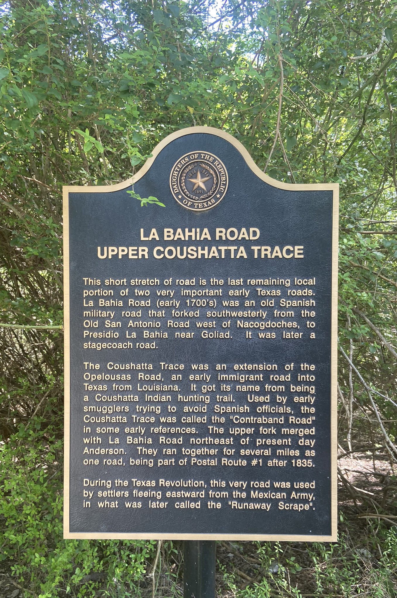 Texas Historical Markers on Twitter "La Bahia Road Upper Coushatta Trace Anderson, Grimes