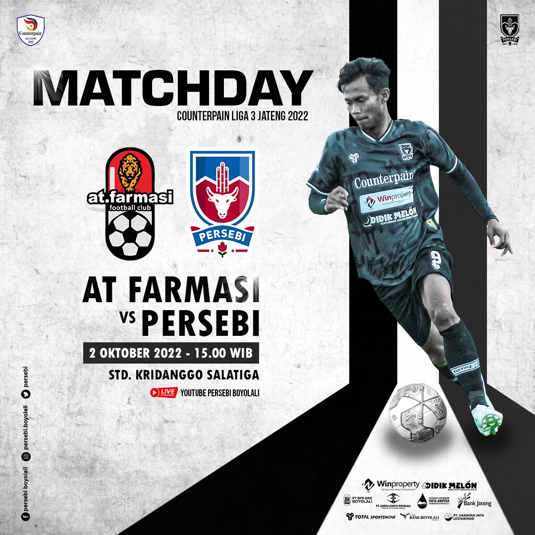 persebi's tweet photo. Matchday 2 !!! #PersebiDay
๐ Counterpain Liga 3 Jateng 2022
โฝ AT Farmasi vs Persebi Boyolali
โฐ Kick off 15:00 WIB
๐บ Live : YouTube Persebi Boyolali
#PersebiDay #PersebiBisa #PersebiBoyolali #LaskarPandanarang https://t.co/OADvTRmFq5