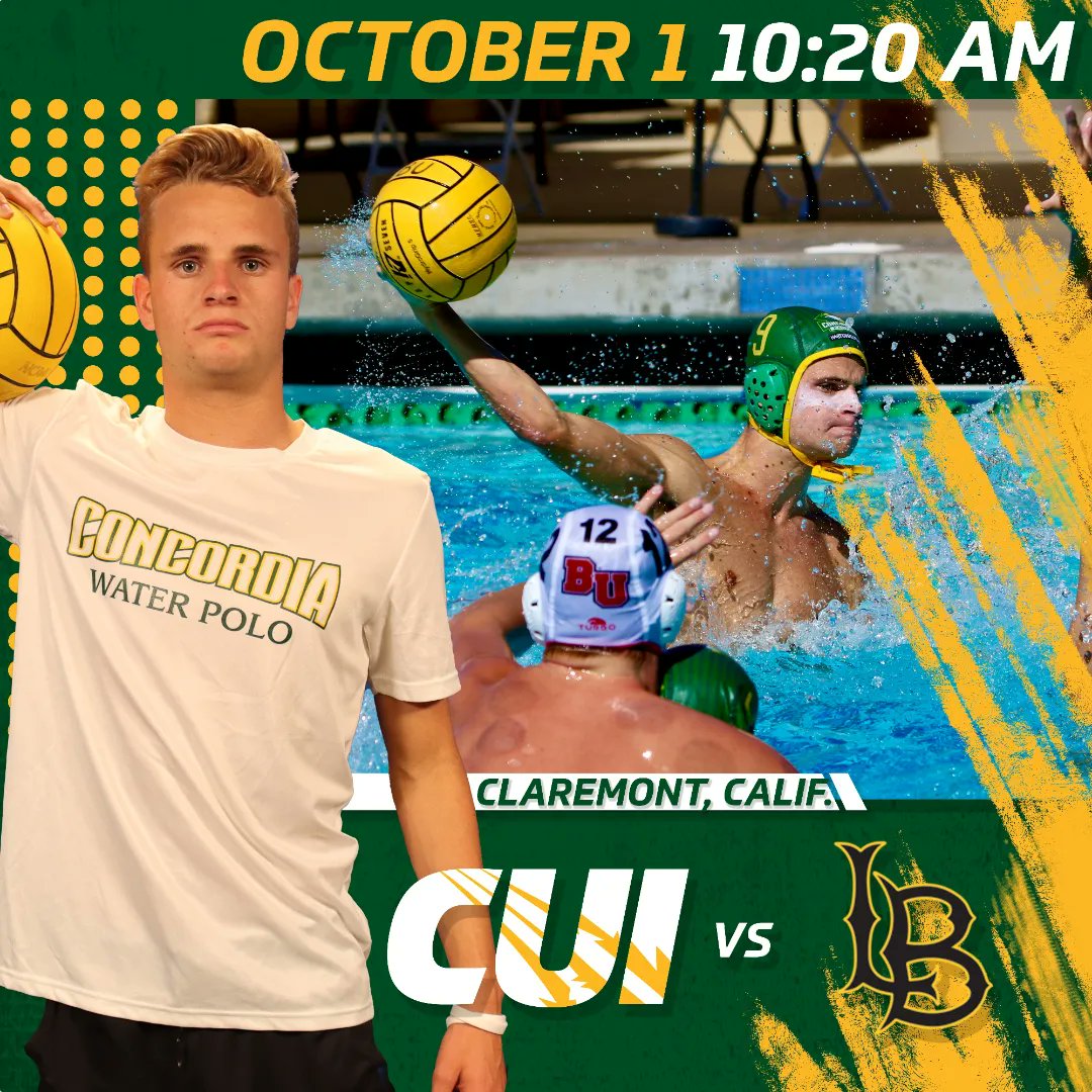 cuigoldeneagles's tweet photo. The @ConcordiaPolo men are back on the pool deck at the Gary Troyer Tournament 🤽‍♂️

🆚: @LBSUAthletics
⏰: 10:20am
📍: Axelrood Aquatics Center
📊: https://t.co/mRBIhsJhw0 

🆚: @PepperdineWaves
⏰: 3:40pm
📍: Axelrood Aquatics Center
📊: https://t.co/0eJU4SFCUG https://t.co/8OvGvH5t7l