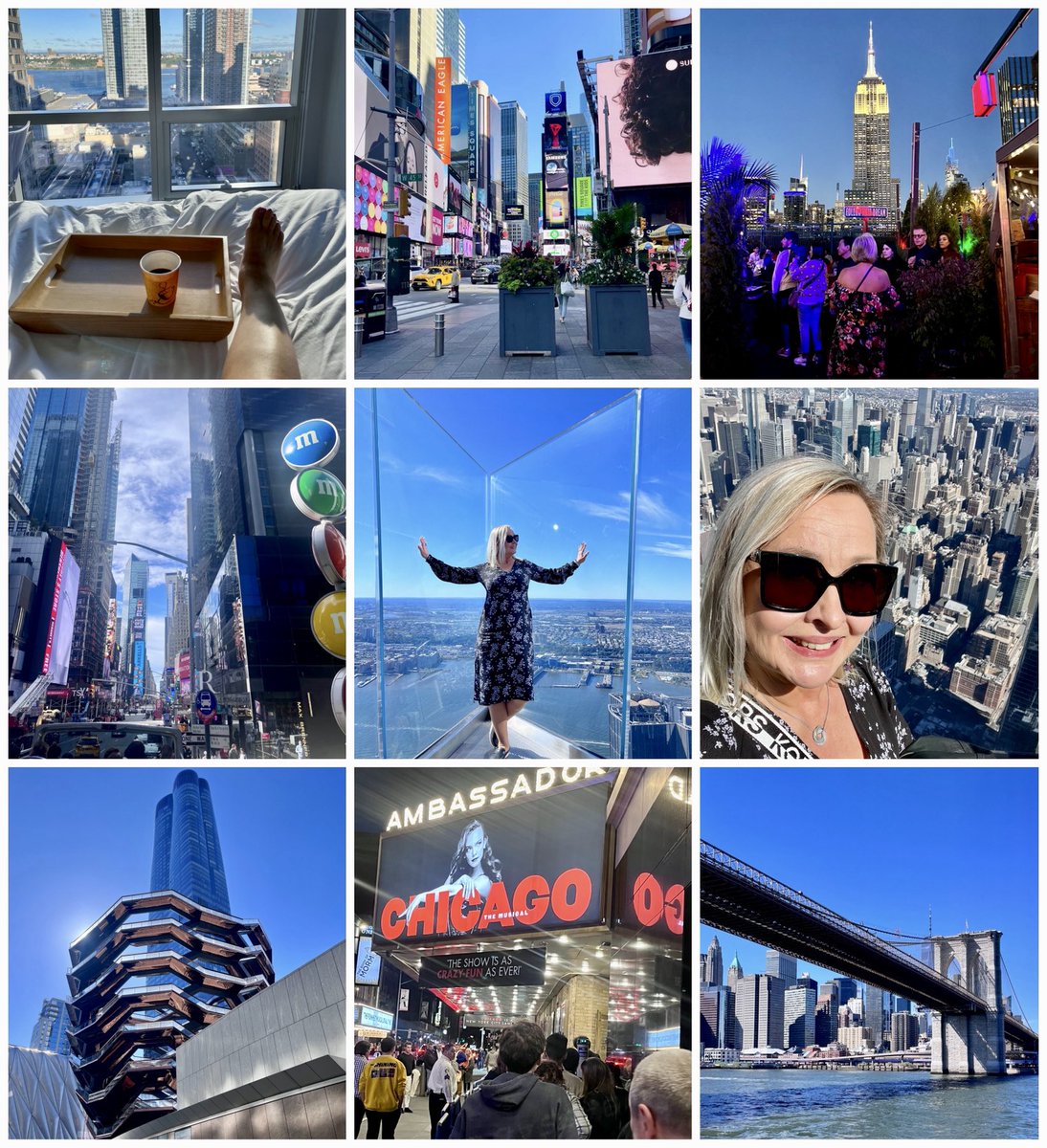 50v. määmatka New Yorkiin tehty. Upea hotelli, sää, musikaali, nähtävyydet, pyöräily Central Parkissa, ravintola Harlemissa, roof top barit ja shoppailupaikat. Yksin matkustaminen on ihanaa ja kamalaa. Vaatii rohkeutta, uteliaisuutta ja epämukavuusalueella seikkailua.Suosittelen!