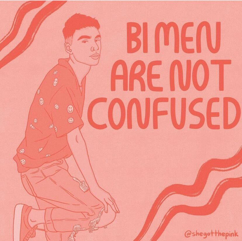 The Trevor Project on Twitter "Bi men are valid 💗💜💙 art by