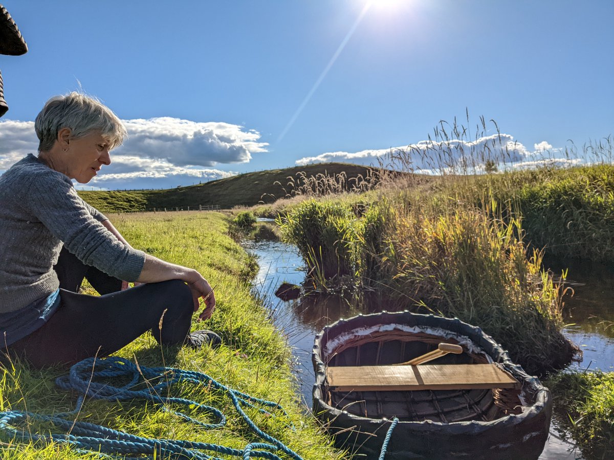 TheLintMill's tweet photo. We ❤️ this photo of our friend Jane Wilkinson, Special Branch Baskets taken at the Coracle Building Experience. It was a wonderful few days and we have just uploaded information for 2023 here https://t.co/jvehBnJQ9m  if you are interested, get in touch, it sold out very quickly! https://t.co/E0dG2t5wpE