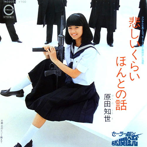 ここでおもしろいのは、原作小説のイラストでは、「機関銃」の銃の種類に指定がないからか、各イラストレーターが独自の「機関銃」を描いている。
一方映画の方は「初代」が強すぎるので、基本薬師丸ひろ子が用いていたのと同じM3(いわゆるグリースガン)が使われています。 
