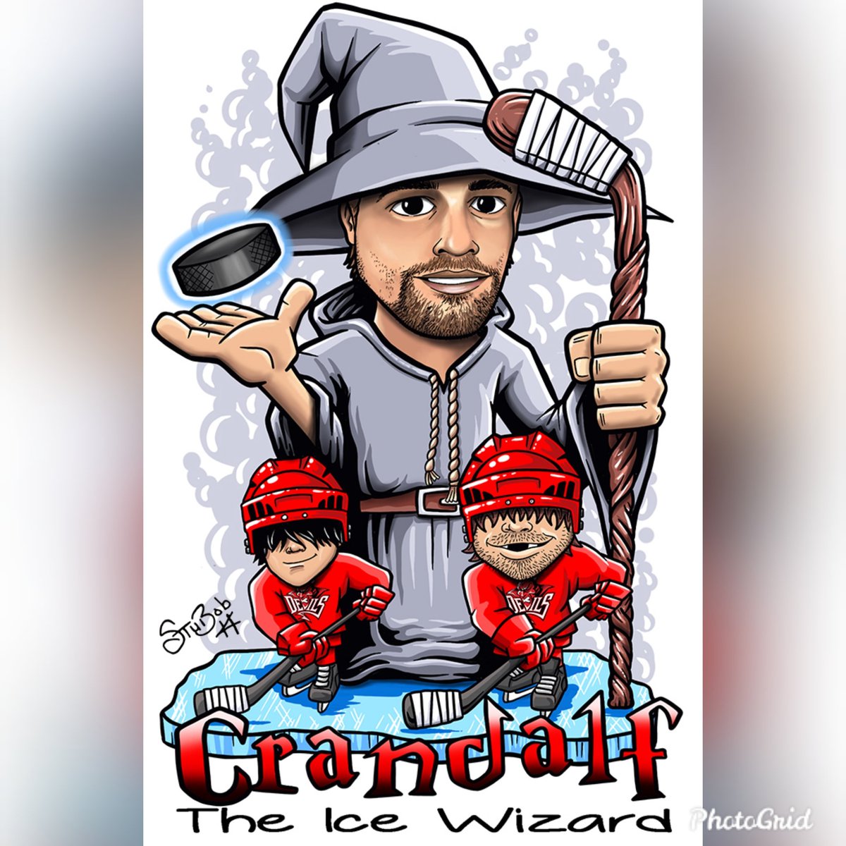 Game day cartoon. Let's see if crandalf can create some magic tonight. <a href="/cardiffdevils/">Cardiff Devils</a>