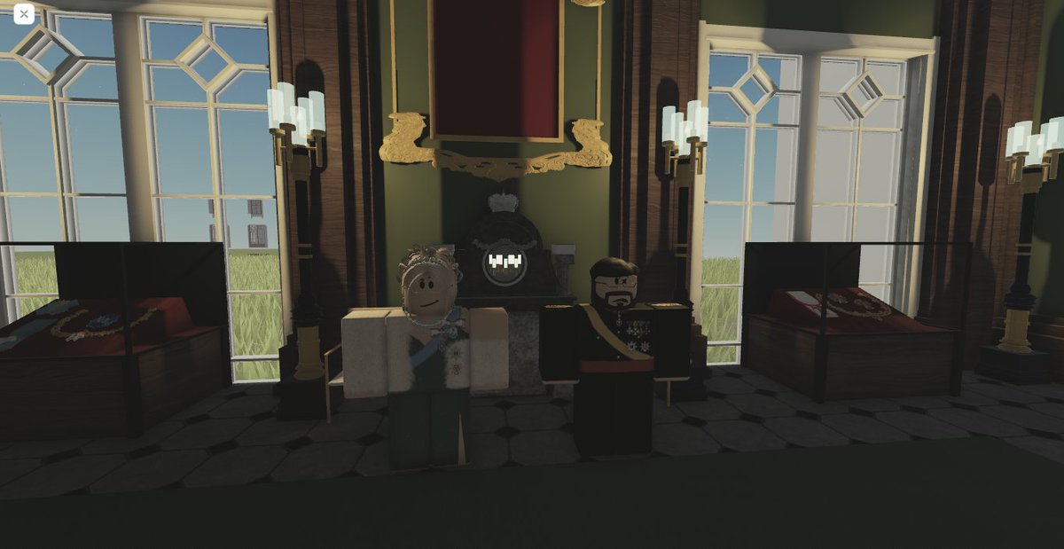 COURDUCALE_RBLX's tweet photo. H.R.H The Grand Duke, and the Princes of Nassau-Weilburg attended a Garden Party hosted by H.M Dronningen of Denmark. H.R.H met with many of his relatives while they toured the newly developed Gråsten Palace. https://t.co/OymVfYy5Ij