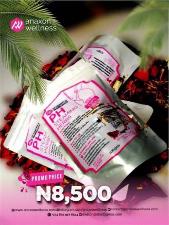 What’s <a href="/anaxon_wellness/">Anaxon Global Ltd</a> all about? 
Anaxon Wellness is a brand that sells products to help you boast your sexual confidence as a woman. They have products for Vag!na tighter, steaming herbs, pretty höle wash etc. check their page for more and follow them for exiting offers💯✅