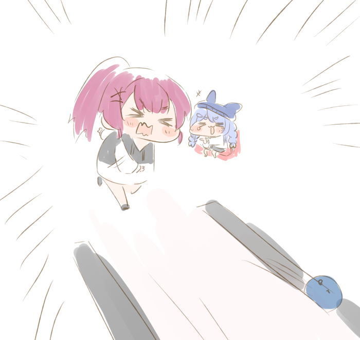宝鐘マリン ,兎田ぺこら 「」|ねこやまのイラスト