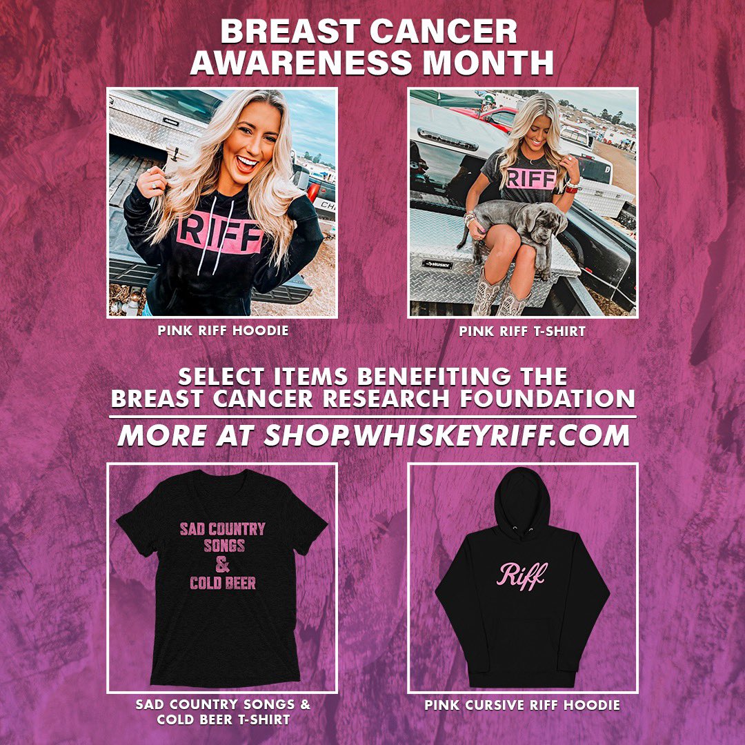 Snag your pink gear all month at shop.whiskeyriff.com

#BreastCancerAwarenessrif