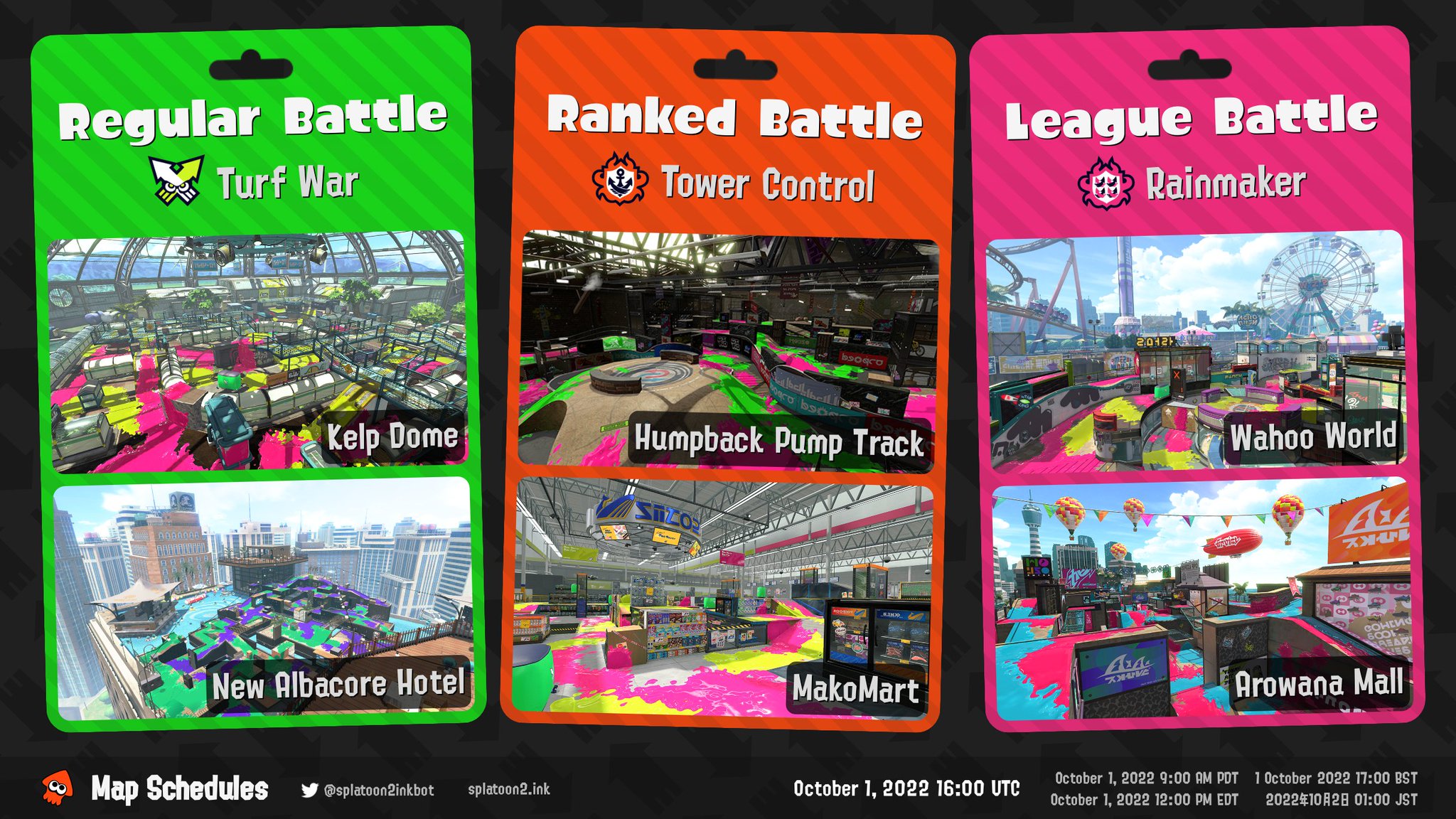 Splatoon2.ink on Twitter "Splatoon 2 map rotation Ranked game mode