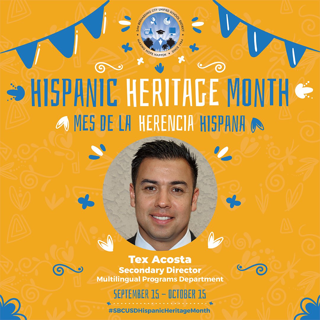 San Bernardino City Unified School District on Twitter "Tex Acosta is