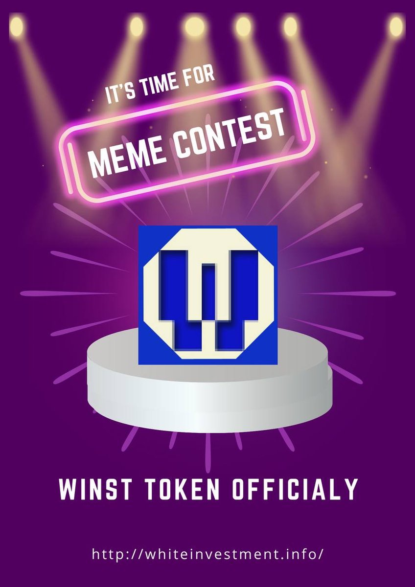🏵️ MEME CONTEST 🏵️
💰 TOTAL PRIZE $150💰

1️⃣ First Winner : $60
2️⃣ Second Place : $40
3️⃣ Third Winner : $25
4️⃣ Fourth Winner : $15
5️⃣ Fifth Winner : $10

Follow x.com/winstcoin
Create memes and tweets using the hashtag #WINSTTOKENMEME
Retweet this post &amp; tag 3 friends