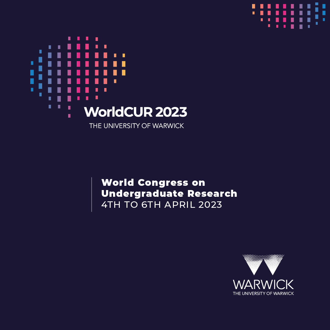 WorldCUR 2023 is accepting abstracts on the themes of: Health, Power, Sustainability, Data, Create, Community, and the Future. These themes are open to #UndergraduateResearch from all disciplines. 
More information at warwick.ac.uk/fac/cross_fac/…