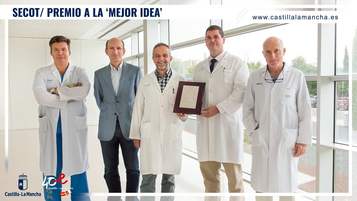 gobjccm's tweet photo. 👏👏 Enhorabuena a Luis María Romero y Enrique Pérez, profesionales del Hospital Nacional de Parapléjicos, que han recibido el premio a la 'Mejor idea' en Cirugía Ortopédica y Traumatología 👏👏 #CLM

ℹ️ https://t.co/TAVI9T70ge https://t.co/5dHHjEssqM