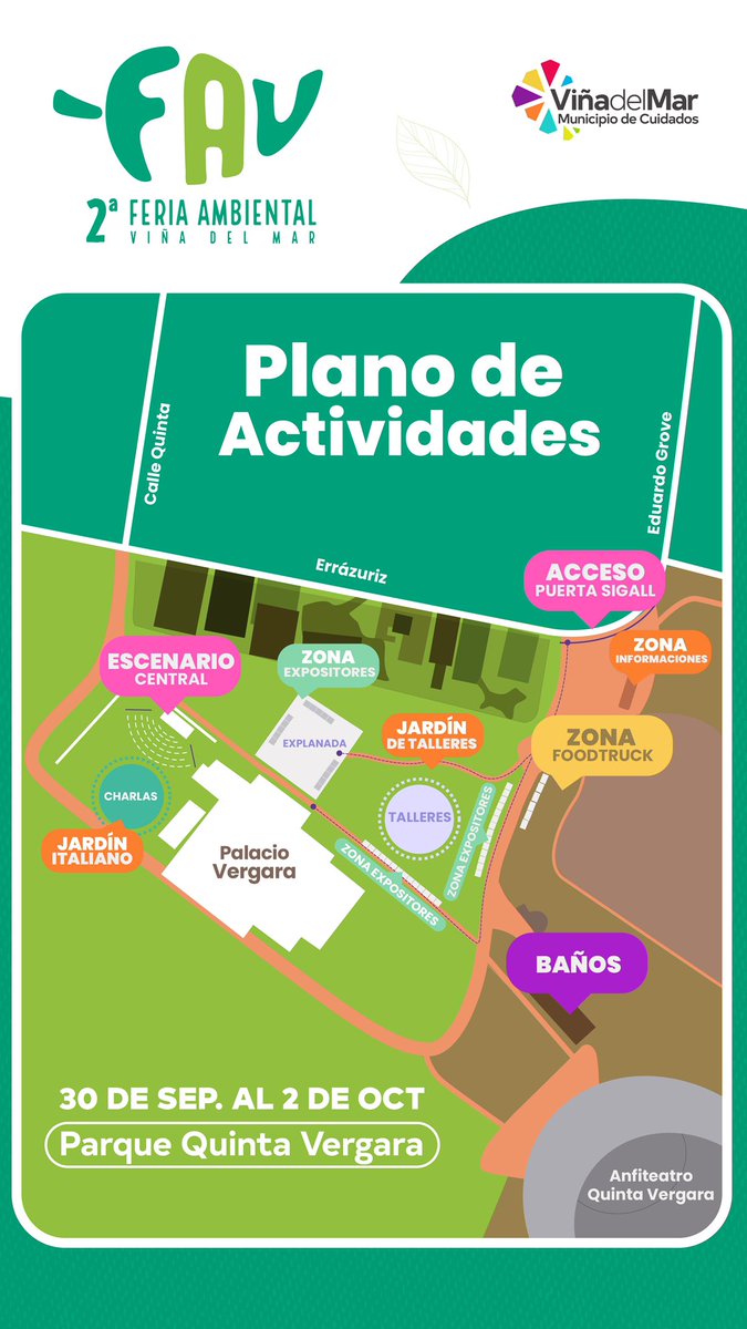 🌿 2° Feria Ambiental de Viña del Mar | les invitamos a participar de nuestro segundo día.

Te dejamos nuestra programación de hoy ¡Te esperamos! 🙌🌱

#MedioAmbiente #viñadelmar #MunicipiodeCuidados