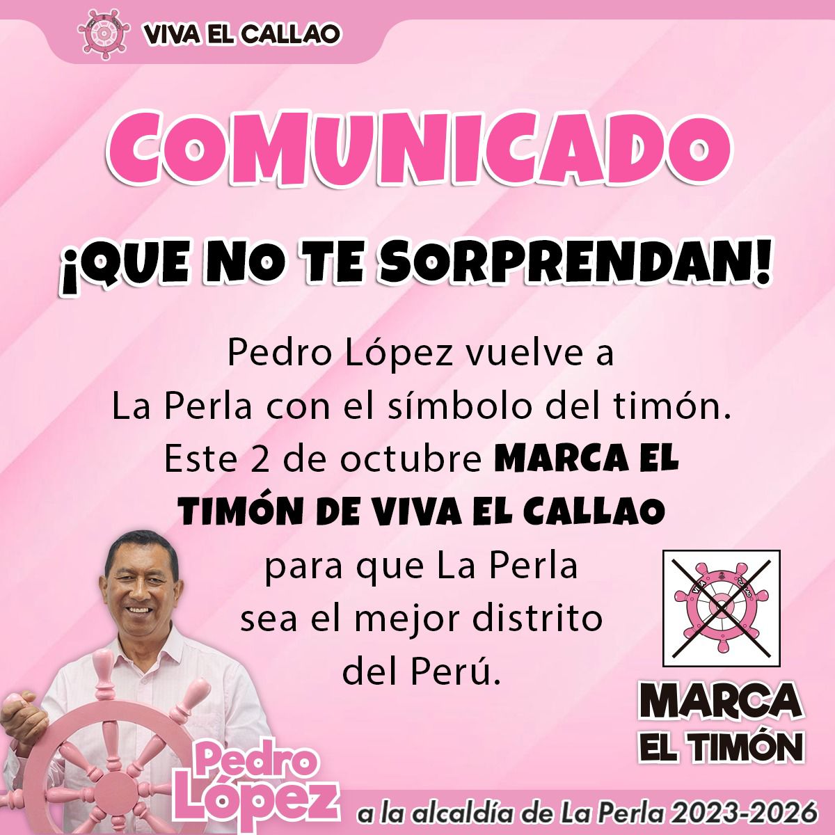 PedroLopezB_'s tweet photo. #AlaAlcaldíaDeLaPerla
¡NO SE DEJEN ENGAÑAR! 
📌 Comunicamos que inescrupulosos vienen utilizando el logo de otro partido politico que no corresponde al Timon de Viva el Callao. https://t.co/Fm6ll0x8Ya