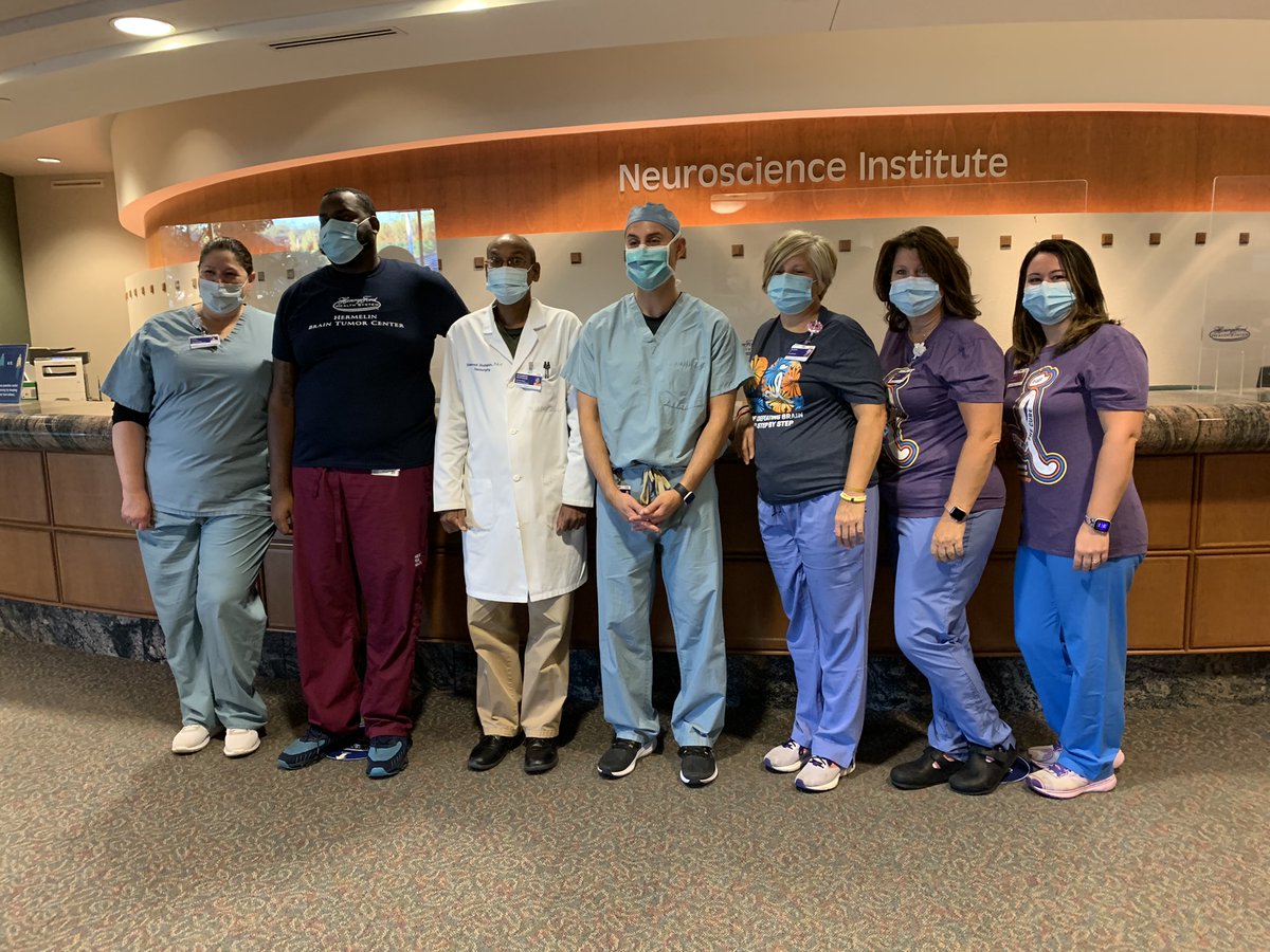HenryFordNeuro's tweet photo. Congratulations to the Henry Ford West Bloomfield Team for completing their first #Gleolan case yesterday!  Lead by @AdamMRobinMD and Lisa Scarpace, #Neurosurgery is proud to offer another option for care at this facility.  It was a team effort! #Leader @MedexusInc @zeiss_micro https://t.co/fEWFwHmeAk