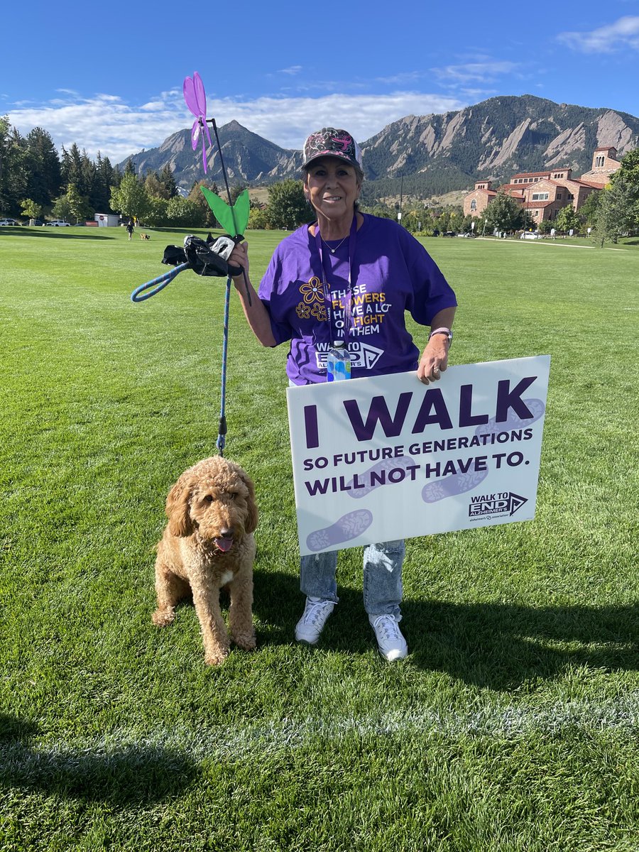 ChrisUmble2's tweet photo. Boulder walk for Alzheimer’s in Honor of my mother Mary Padilla 🥰 https://t.co/4C6mDQS8h3