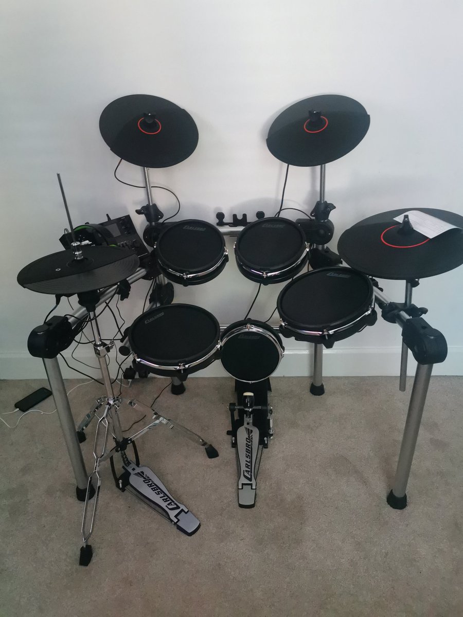 wilsher_emma's tweet photo. Husband brought our boy a drumkit!
And of course is absolutely reliving his youth through him! 😂
#drumkit #boysadrummer #music #drummer #likefatherlikeson #gonnastartourownband https://t.co/WONFeX620h
