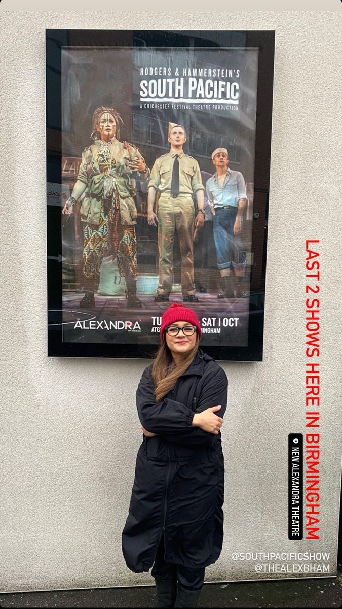 teamjoampil's tweet photo. "Last 2 shows here in Birmingham @southpacshow @thealexbham" via Joanna Ampil on her Instagram story today 10/01 #southpacificshow 🏝️🧡 https://t.co/0YxxpJLa9S