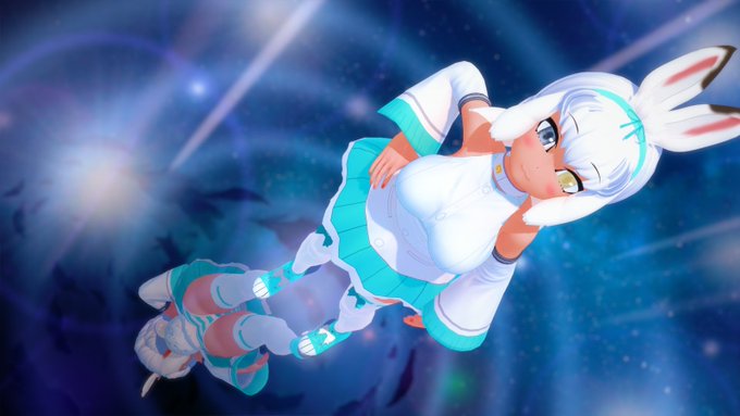 ツクヨミノシンシを配布します。 ニホンノウサギと一緒に、けもフレ3に新登場の月兎です。 性格は「ギャルキャラ」に設定、服装はけもフレ3の服装と共に白とミント色の服装をしています。 ダウンロードは下記のツイートにあります。

#けものフレンズ
#コイカツ 