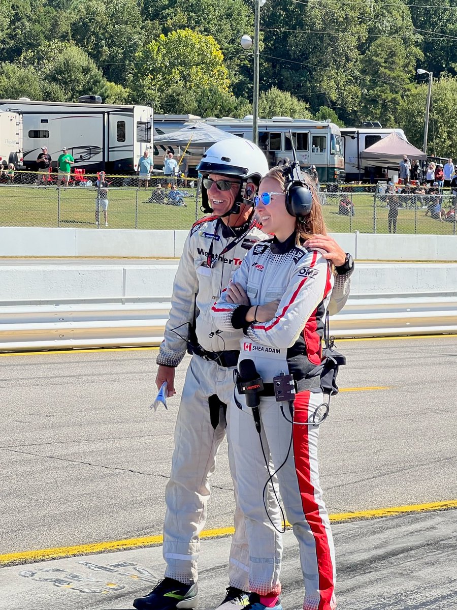 Great shot of Miss Shea and the marvellous Johnny Knotts on pitlane before the start of the race

#MichelinCountdowntoGreen
#PetitLeMans 
@RoadAtlanta