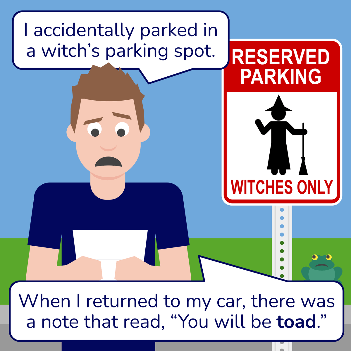 TOADally charming, right? 🐸 The parKING of puns! 👑