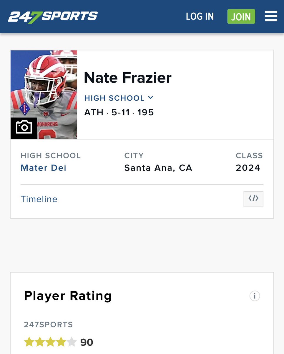 Blessed to be ranked as a 4 ⭐️ @GregBiggins @247Sports