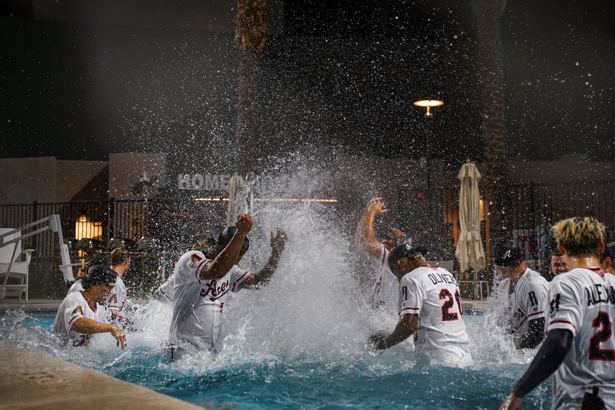 MiLB's tweet photo. POOL PARTY

#TripleAWeekend https://t.co/fK8cwCVpOt