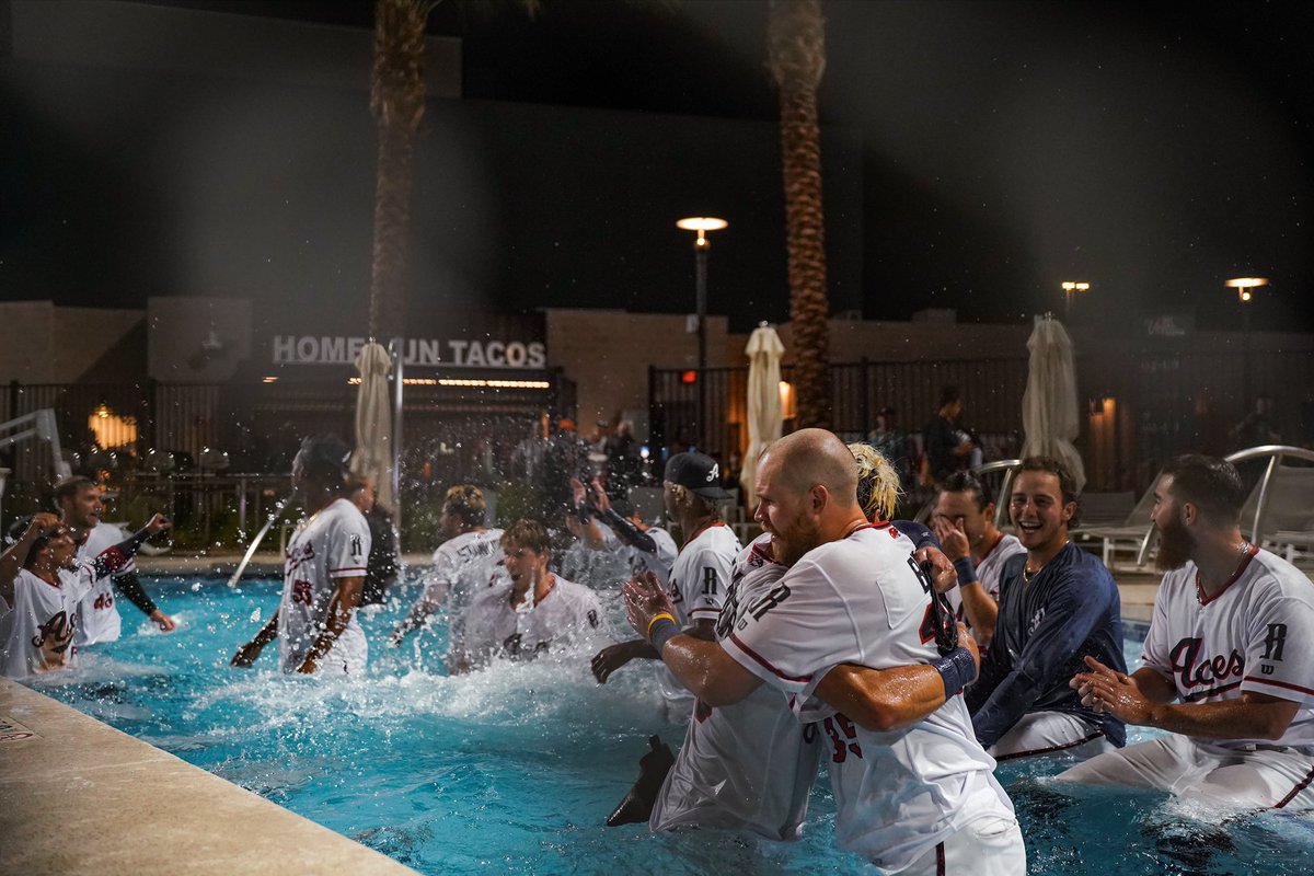 MiLB's tweet photo. POOL PARTY

#TripleAWeekend https://t.co/fK8cwCVpOt