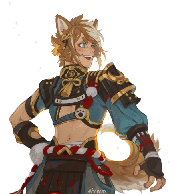 do not expect any more genshin fanart from me, I just love Gorou  