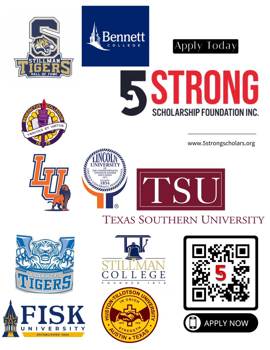 Erin Steamer (@erinsteamer) on Twitter photo If you know any graduating seniors interested in receiving a Full Tuition Scholarship to one of the HBCU’s listed below please complete the QR Code below. There are 50 spots available!!!Spread the word! #HBCU #financialfreedom <a href="/HISDHighSchools/">HISDHighSchools</a> <a href="/HISD_Advanced/">HISD Advanced Academics</a> @HISDChoice If you know any graduating seniors interested in receiving a Full Tuition Scholarship to one of the HBCU’s listed below please complete the QR Code below. There are 50 spots available!!!Spread the word! #HBCU #financialfreedom <a href="/HISDHighSchools/">HISDHighSchools</a> <a href="/HISD_Advanced/">HISD Advanced Academics</a> @HISDChoice