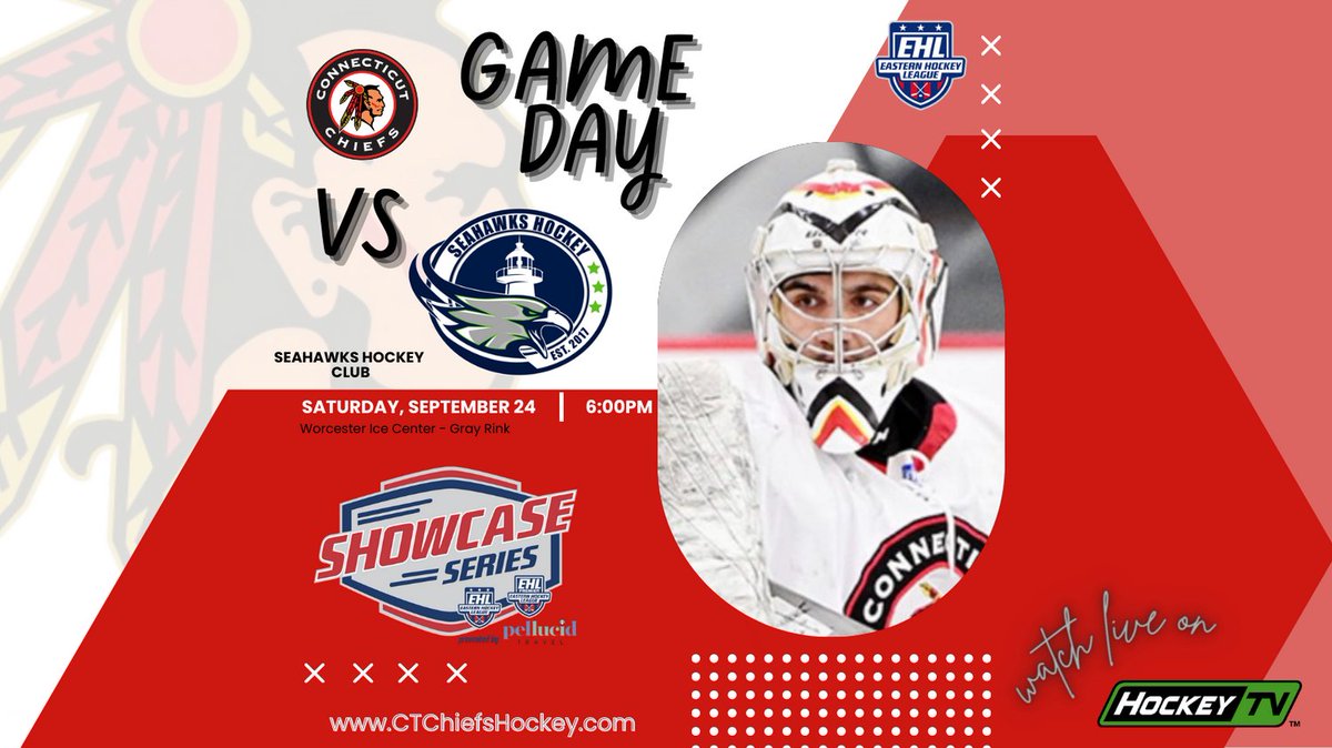 CTChiefsHockey's tweet photo. Saturday Night Show Down!!
Chiefs and Seahawks hit the ice at 6:00pm for an evening showcase tilt!
Let's go Chiefs
#CTChiefsHockey #EliteHockey #EHL #SeptemberShowcase #EHLShowcaseSeries https://t.co/Uspyp30lJe