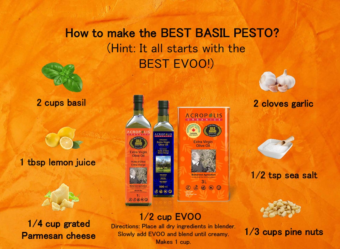 Fall is in the air but we've got herb-licious Olive OIl Basil Pesto on our minds.👨‍🌾🧄 

Make it homemade. 🍽👨‍🍳 Make it better with EVOO! 

#acropolisorganics #homemade #homemadefood  #pesto #harvest #sitdownatourtable #oliveoil #basil #better