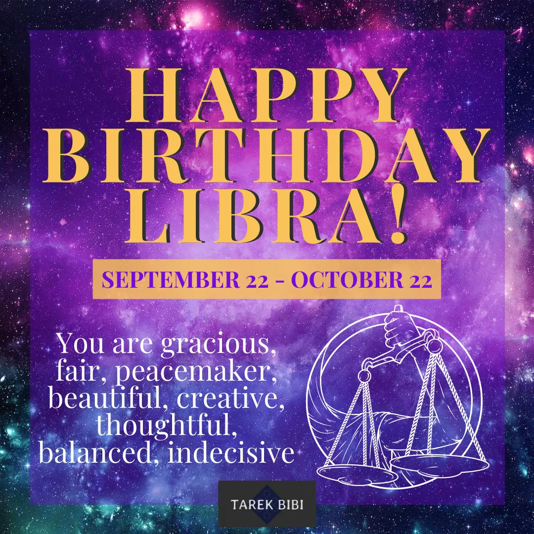 tarekbibi's tweet photo. Happy Birthday to all the Libra! 

Would you like an Infinity Healing to download and activate the strengths of Libra that are for your highest and greatest good?

If so just click "like" and comment YES. https://t.co/vO4NxpDesK