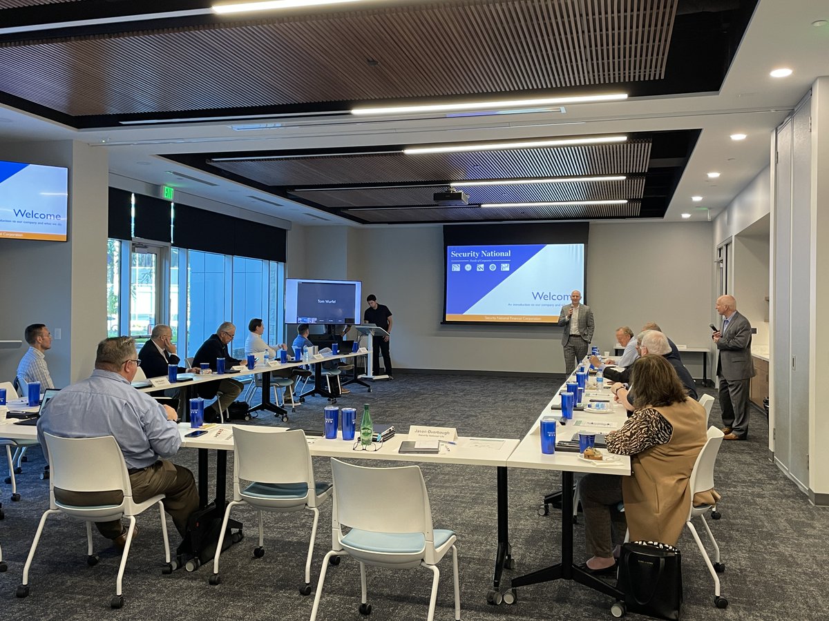 SNLaBetterWay's tweet photo. Security National Life was able to host the LIC Operations Committee Meeting with Vice President, Jason Overbaugh, at the helm. t's a privilege to host a collective effort to further the industry. Thank you to those who were able to attend!
#FinalExpense #Preneed https://t.co/OILwta5uM4