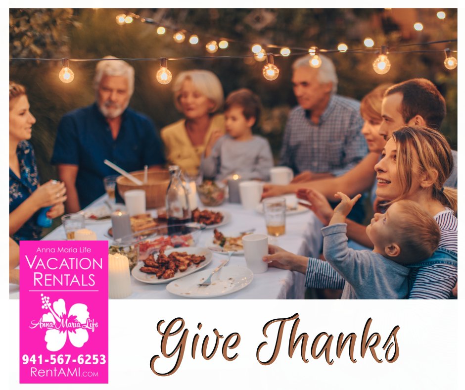 AnnaMariaLifeVR's tweet photo. Spend Thanksgiving on Anna Maria Island!  Check out our available vacation rentals for the week of Thanksgiving at https://t.co/hwqorzv4dA
#annamariaisland #thanksgiving #annamaria #ami #annamarialife https://t.co/TaSlBIRdME