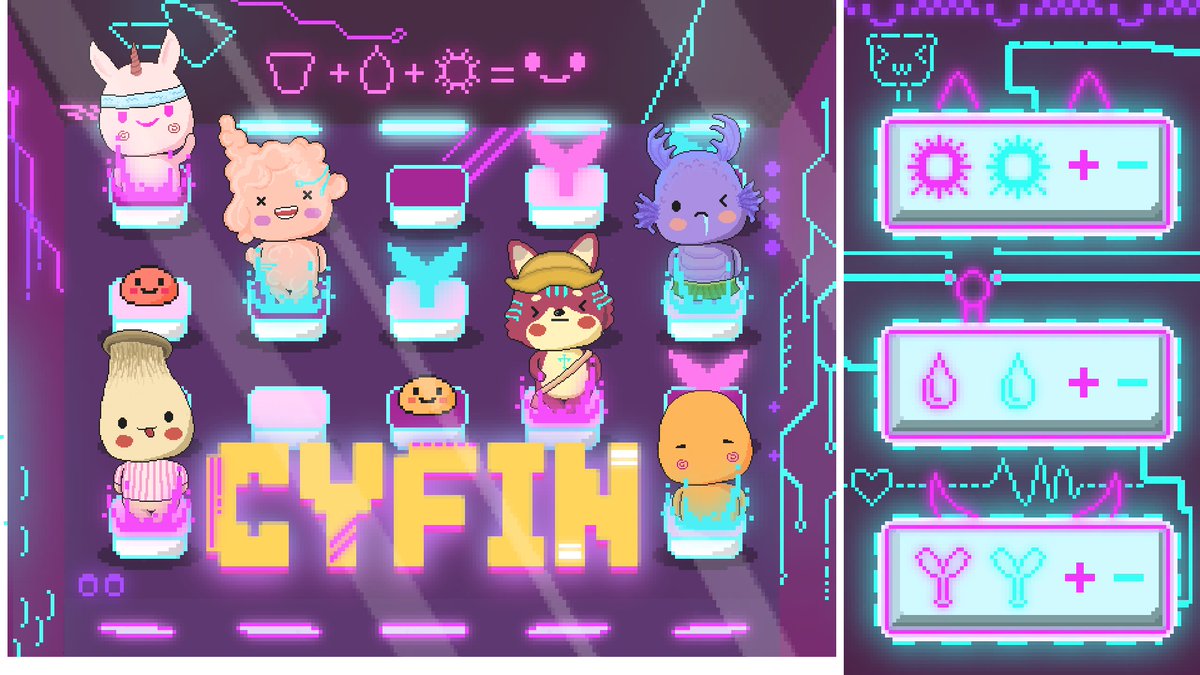 CyberFiniliar's tweet photo. 🌲You can change the appearance of the Pui as it grows, depending on the environment of the greenhouse.
🍄E.g. if you want a CyFin with mushrooms you need to reduce some of the light and increase the humidity.
#NFT #NFTProjects #NFTCommmunity #CYFIN https://t.co/LHlGWSH6oq