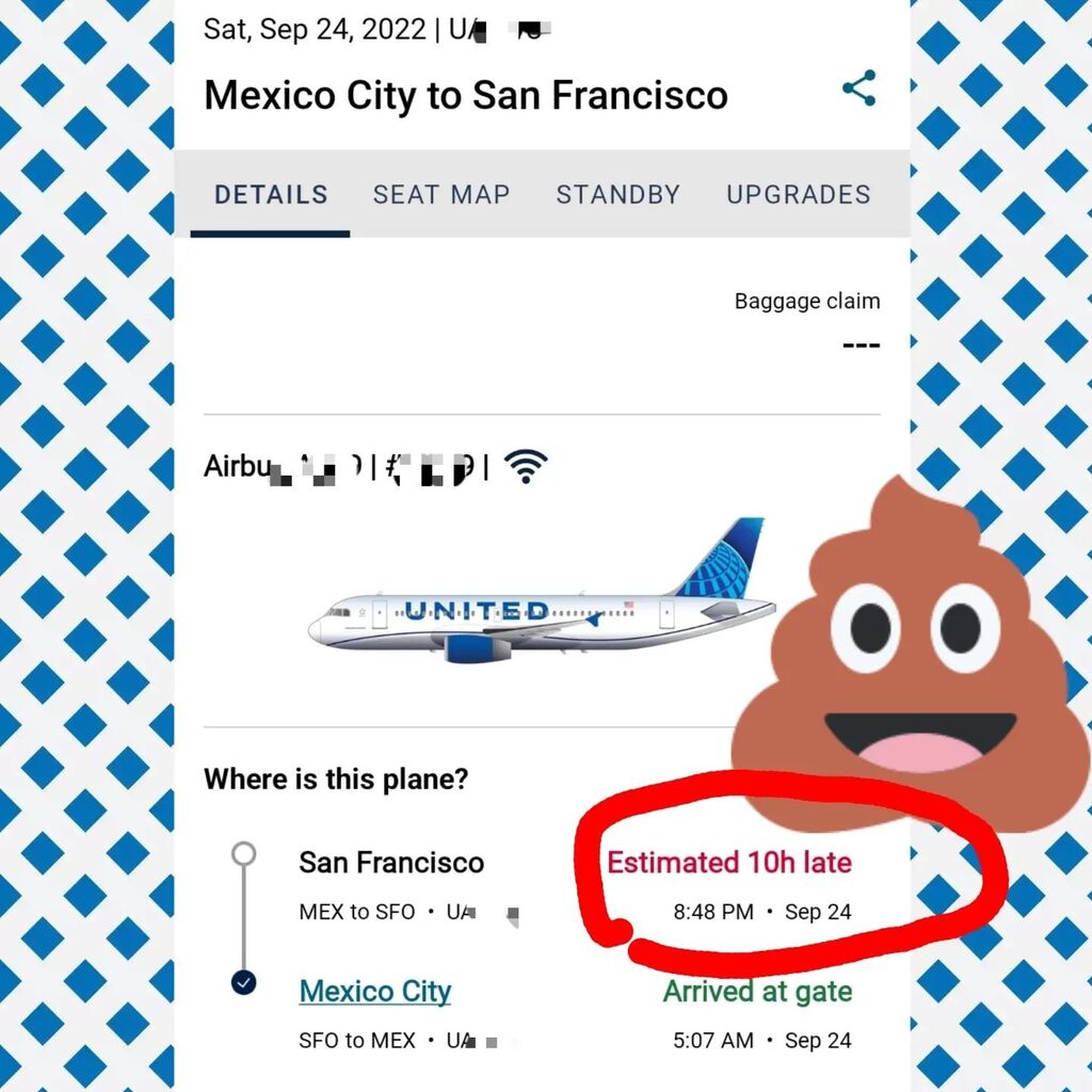 Psyborx's tweet photo. Retrasan el vuelo 10h ya que pase seguridad 💩 https://t.co/Qjk4WwAId7 https://t.co/CjnRV397fi