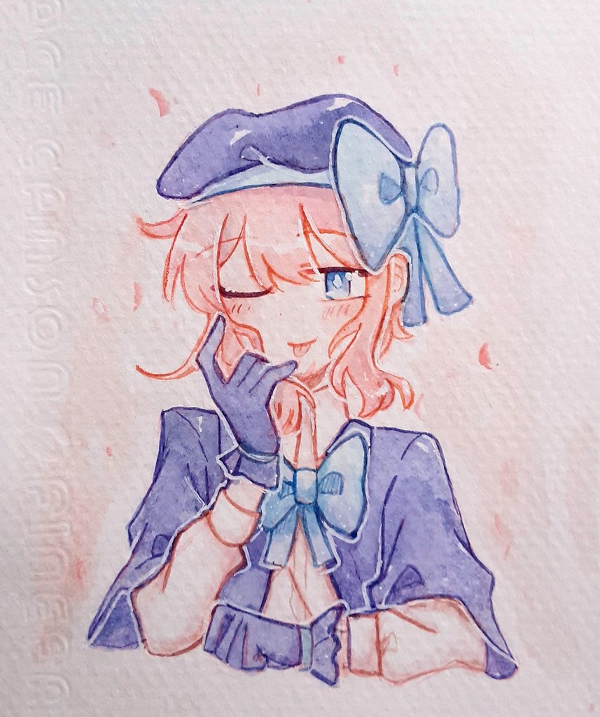 poteto_chipzz's tweet photo. Watercolor again🥶  #oc #originalcharacter https://t.co/cSy9z1kSK9