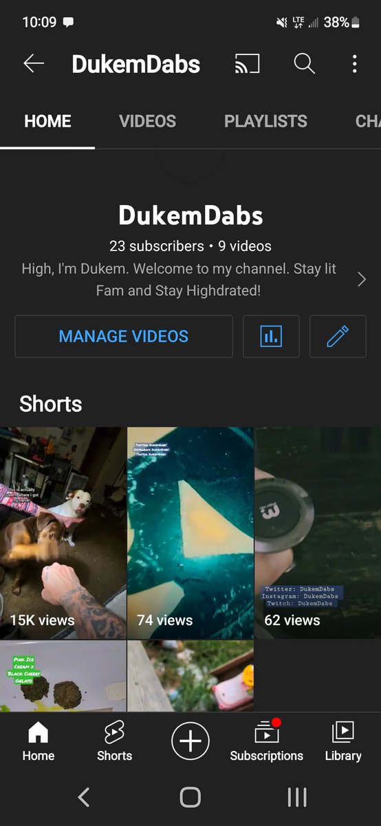 DukemAdventures's tweet photo. GOOOD MORNINGGG!! I woke up to this. First time every on YT. 15k views! The grind has only started and this lit a fire in me. I even got 20 subscribers that I don't even know they're just random people! I'm so freaking excited I just had to share
#SeshFam #Dukem #cannabiscomunity https://t.co/JMA1b8eeMp