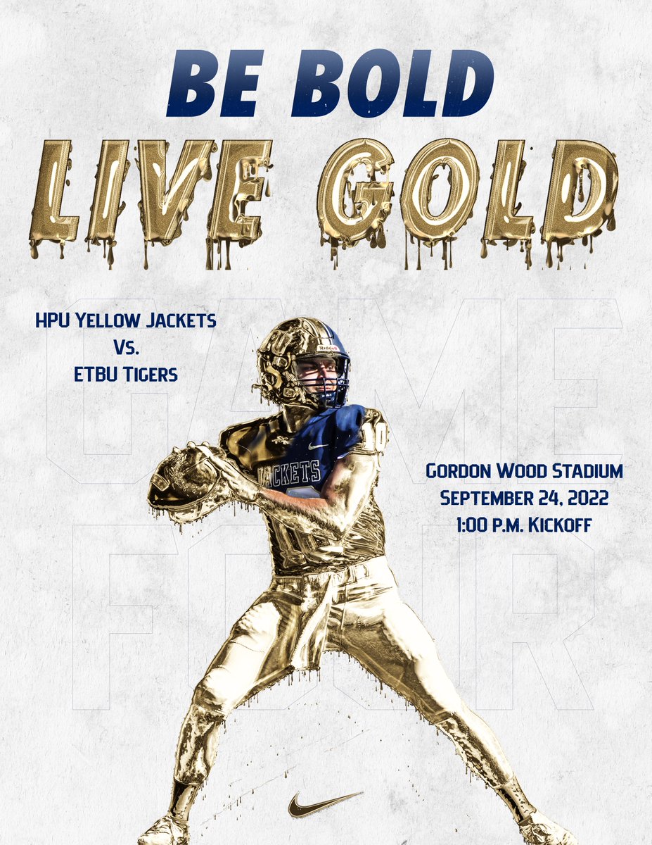 hputxfootball's tweet photo. Be Bold 
GO GOLD!!!!

Come out and support the Jackets at 1pm. https://t.co/oaP5cZ9U94