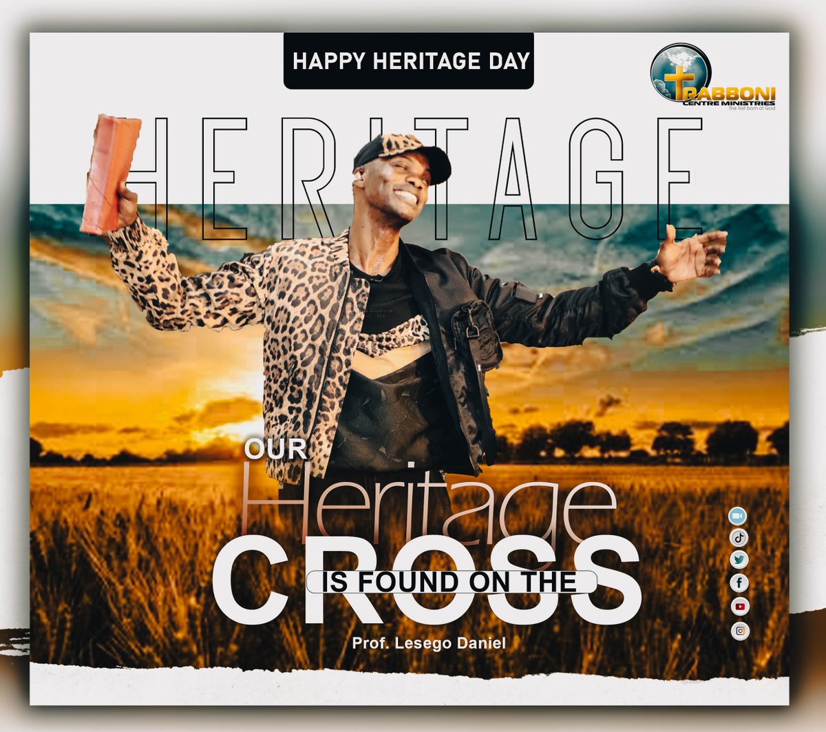 IAmLesegoDaniel's tweet photo. #ChristOurHeritage #NewDNA #JesusCulture God made a place for His people in His Word to destroy all human traditions and cultures through His immeasurable love. He created a heritage [memorial] for them through the sacrifice of His Son on the cross. #HappyHeritageDay https://t.co/sZfxoIp21h