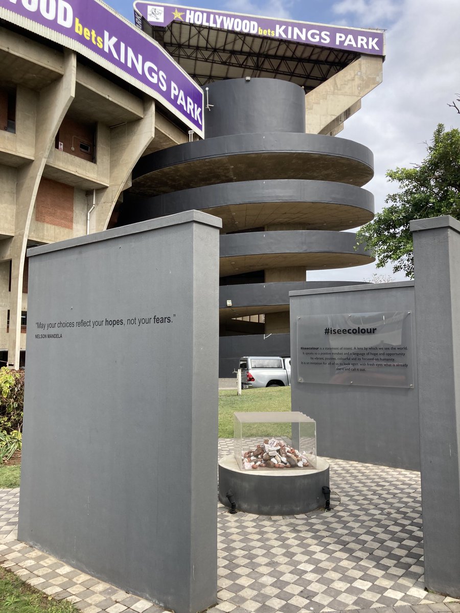 ciaranjkearney's tweet photo. “May your choices reflect your hopes not your fears” #Madiba
A special display at Kings Park stadium Durban (aka the Shark Tank @SharksRugby ) where @Springboks play @lospumas today. Happy #HeritageDay2022 to all my friends in South Africa 🇿🇦 #iseecolour https://t.co/wm6dVN7Gmq