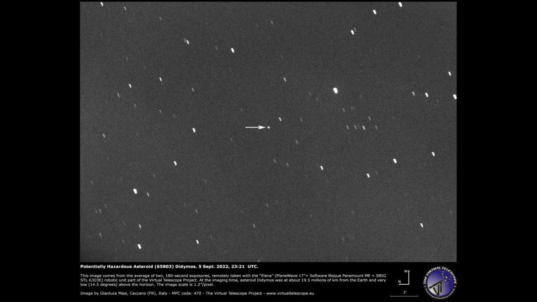 SPACEdotcom's tweet photo. NASA will crash a spacecraft into an asteroid on Monday and you can watch it through telescopes online https://t.co/89vd33khBT https://t.co/Gv1Rc1A0VK