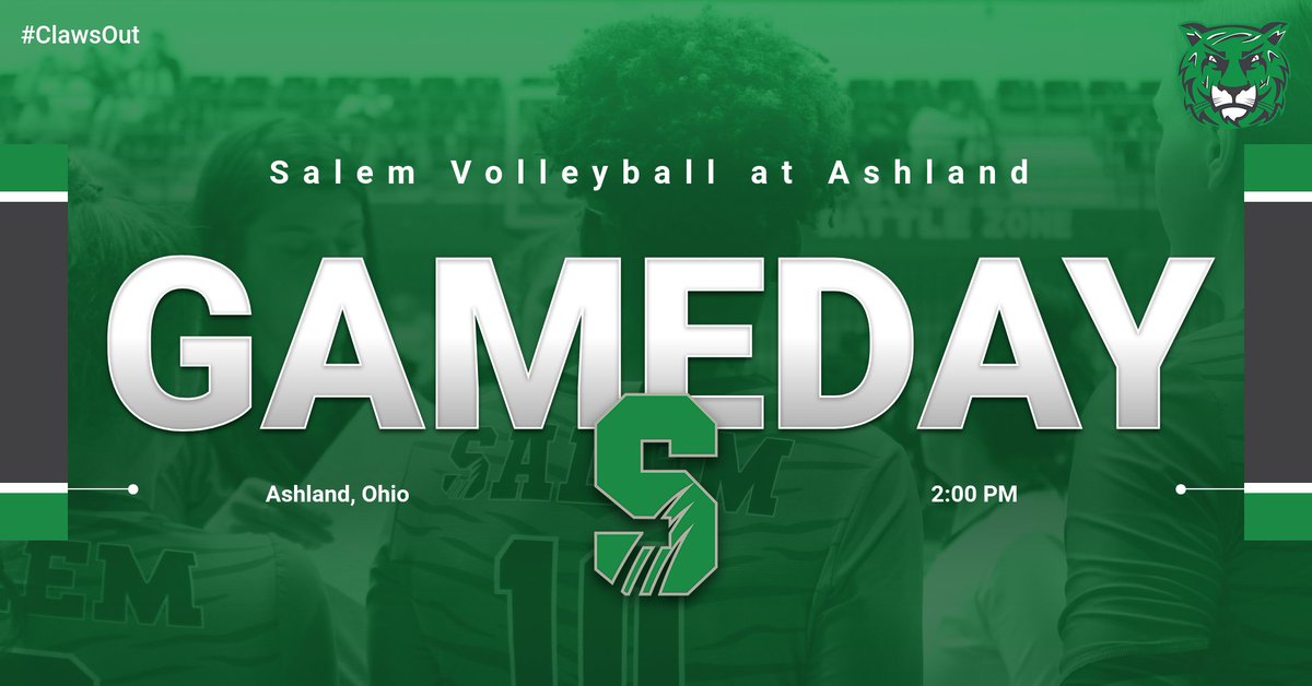 <a href="/SalemVolleybal1/">SalemVolleyball</a> is headed up north today for a matchup with the <a href="/ashlandeagles_/">Ashland University Athletics</a> at 2 PM! #ClawsOut

For coverage of every point, follow along at salemtigers.com
