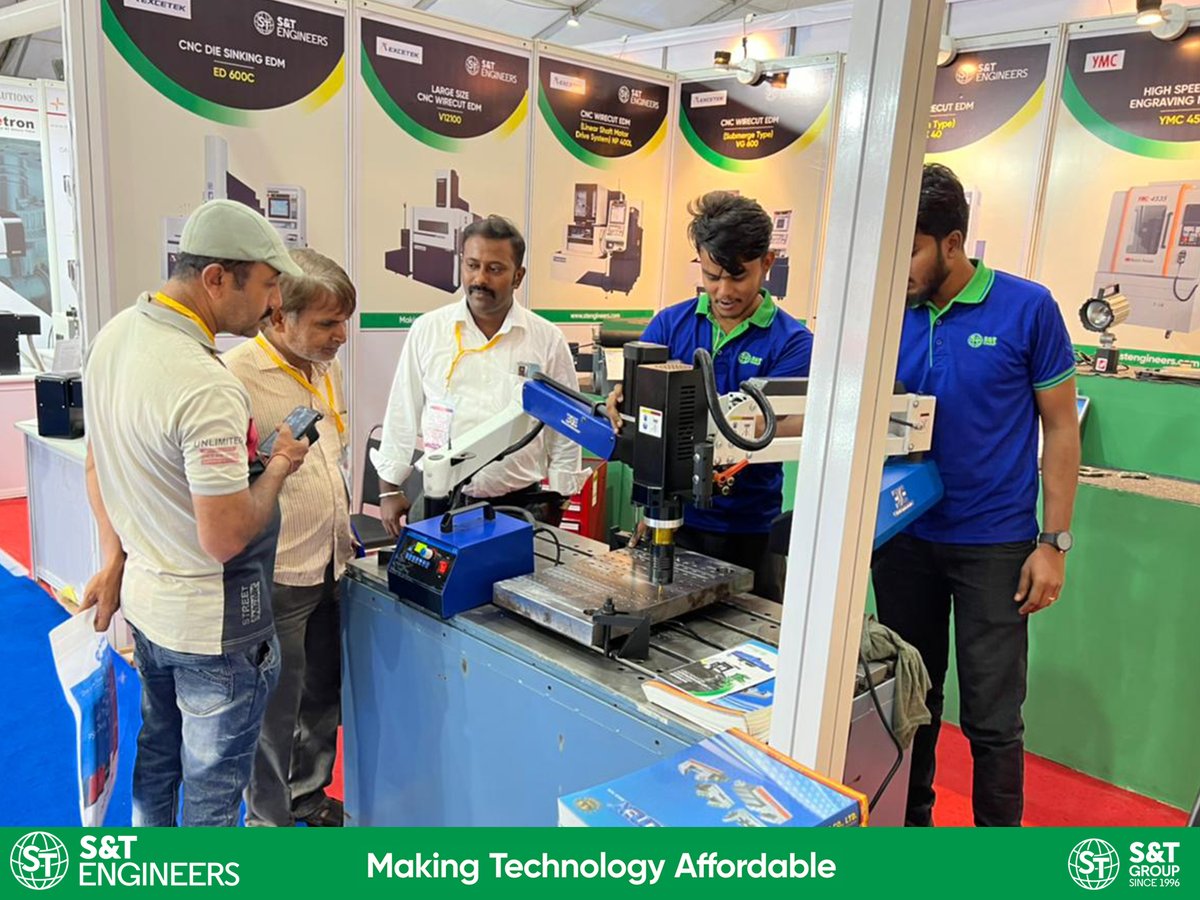 STEngineersPvt1's tweet photo. Glimpse of Day 3 at RAJKOT MACHINE TOOL SHOW 2022
#rajkotmachinetoolshow2022 #cnc #machining #machinetools #machiningcenter #machinetoolsexpo #exhibition #metalworking #milling #edm #wireedm #stengineers #pressbrakemachine #WireEDM #rajkot #lasercuttingmetal #metalforming https://t.co/SCCNuZCGqn